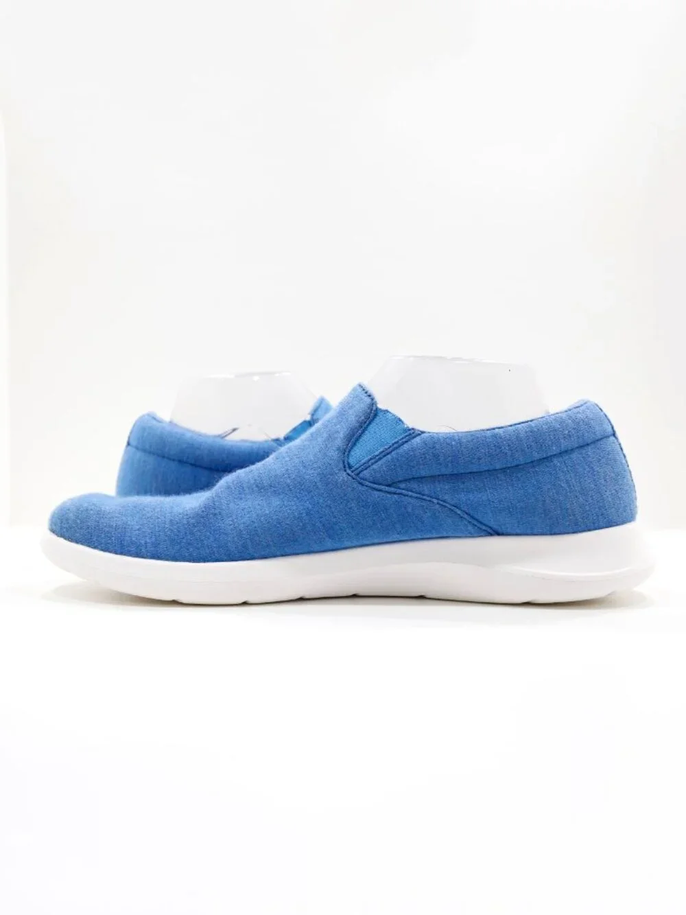Merinos Blue Merino Wool Lightweight Slip On Comfort Sneakers - Men's 10/EU 43